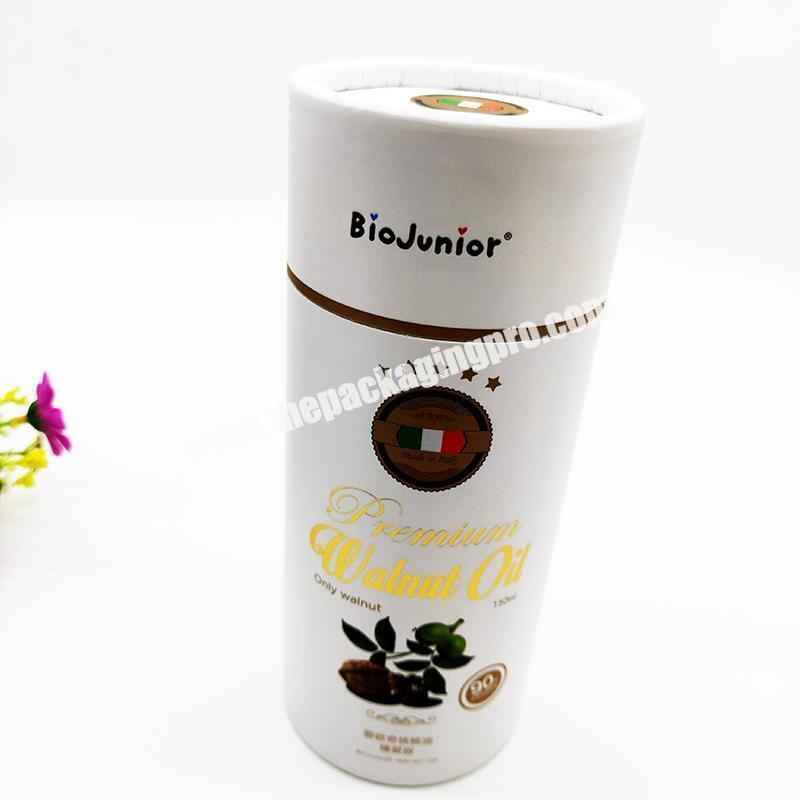 Can be Custom and Printed by  Recycled  Biodegradable Gift Kraft Cardboard Round Paper Tube for oil