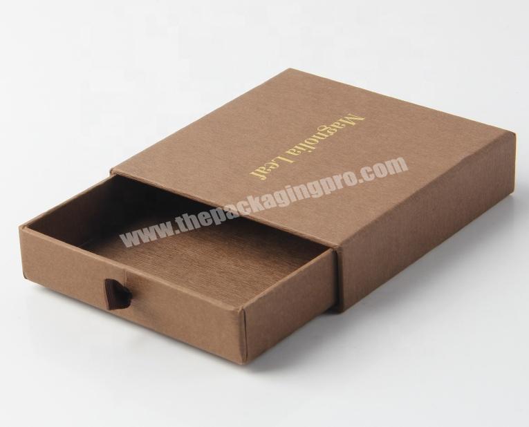 Wholesale Custom Print Brown  Paper Gift Packaging Wallet Purse Box