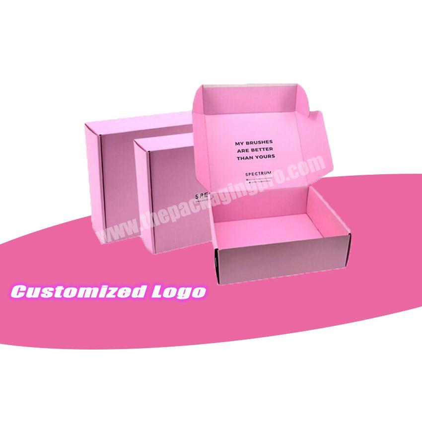 Wholesale Custom Printed Unique Corrugated Shipping Boxes Packaging Custom Logo Pink Cardboard Mailer Box