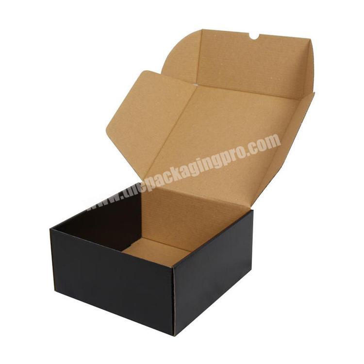 Wholesale Custom printed Corrugated Cardboard Mailing carton Shipping black paper packaging box