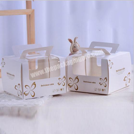 Wholesale Customized New Design Art Paper Cake/Dessert Packaging Gift Box with window
