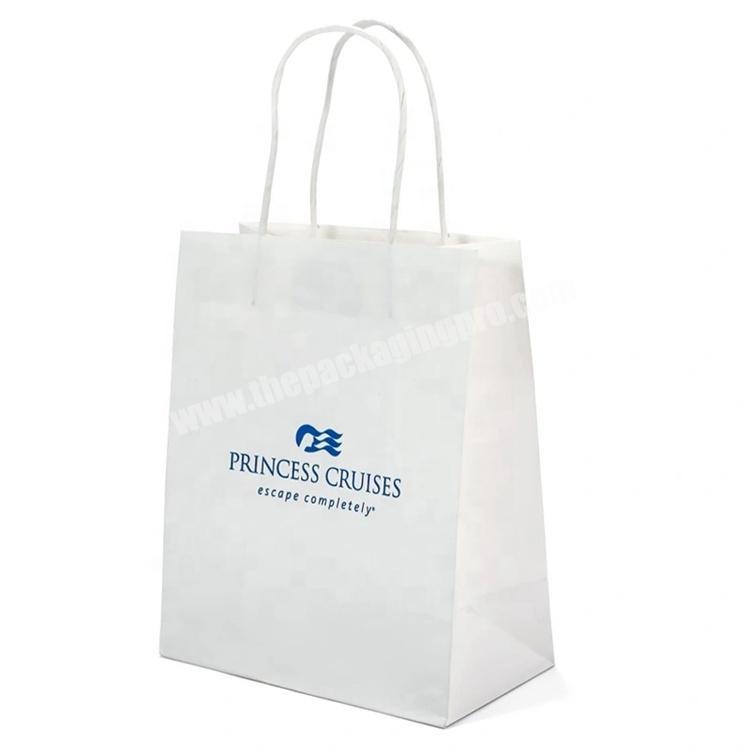Wholesale Eco-Friendly Recycled White Kraft Paper Shopping Bag