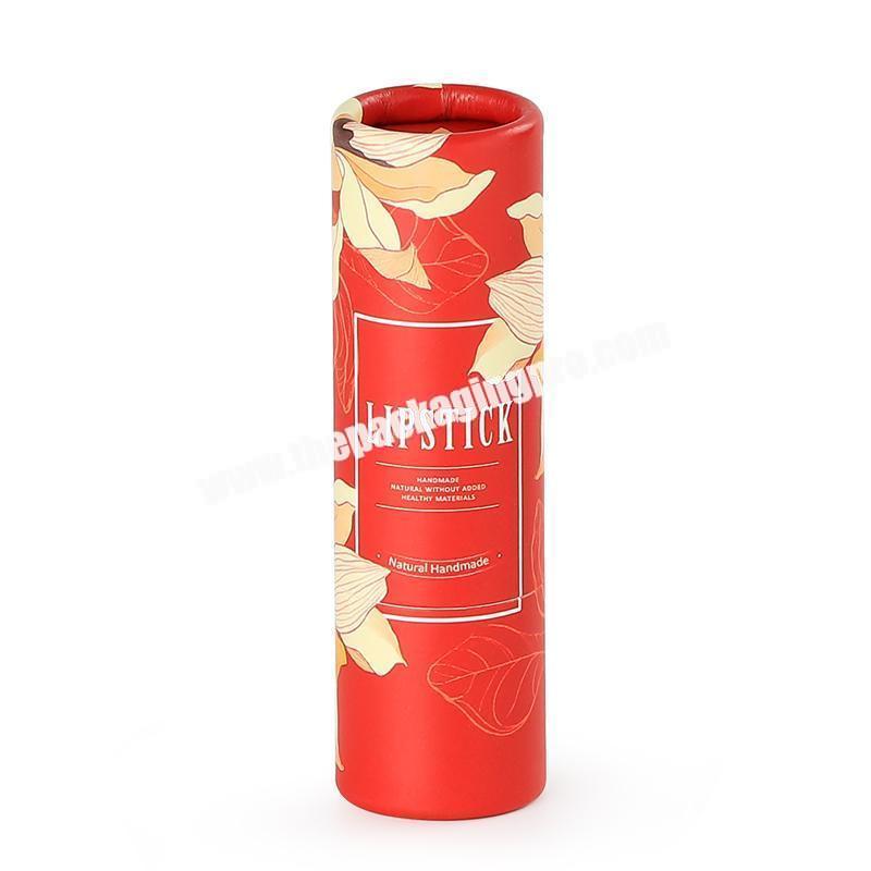 Private label unique eco friendly cosmetic containers empty paper lipstick tube packaging