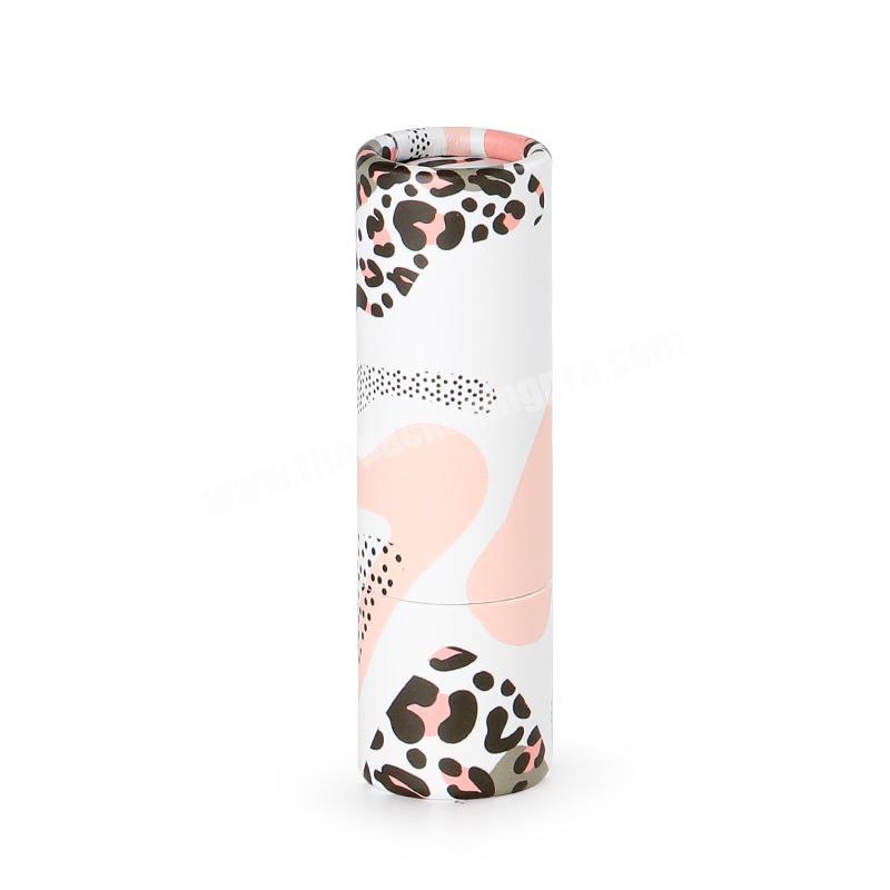 Custom design mini eco friendly paper deodorant stick container lip balm tube twist up paper tube
