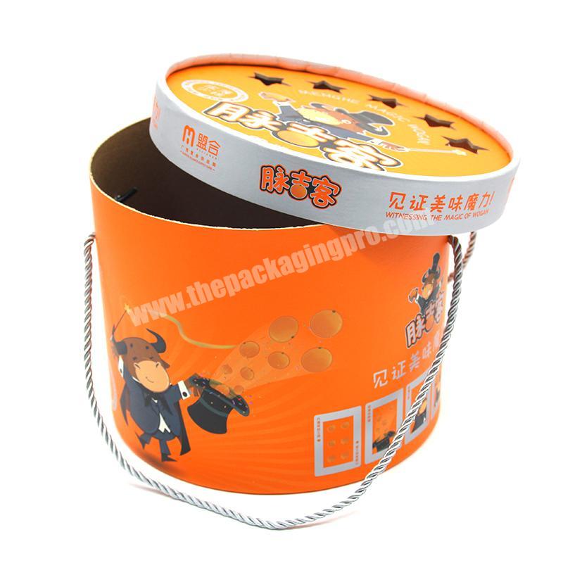 Wholesale Food Grade DIY Biodegradable High Capacity Paper Tube Box With String  For Fruit Gift Packaging