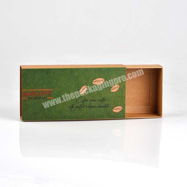 Wholesale Good Price Brown Kraft Paper Drawer Box coffee bean Kraft Paper Box