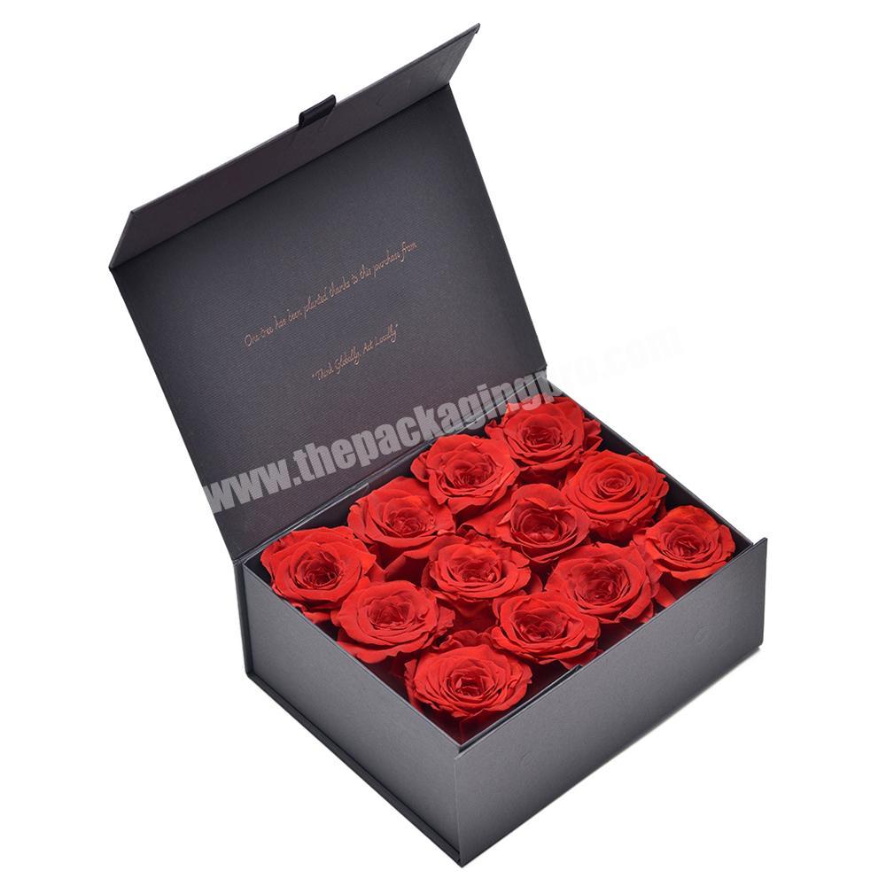 Wholesale Luxury Rigid Present Flower Gift Box Packaging For Rose Packing