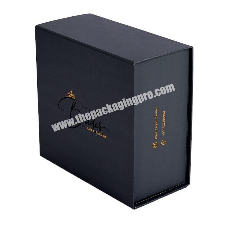 Square shaped hot stamping logo  grey flip top paper foldable gift boxes with magnetic catch
