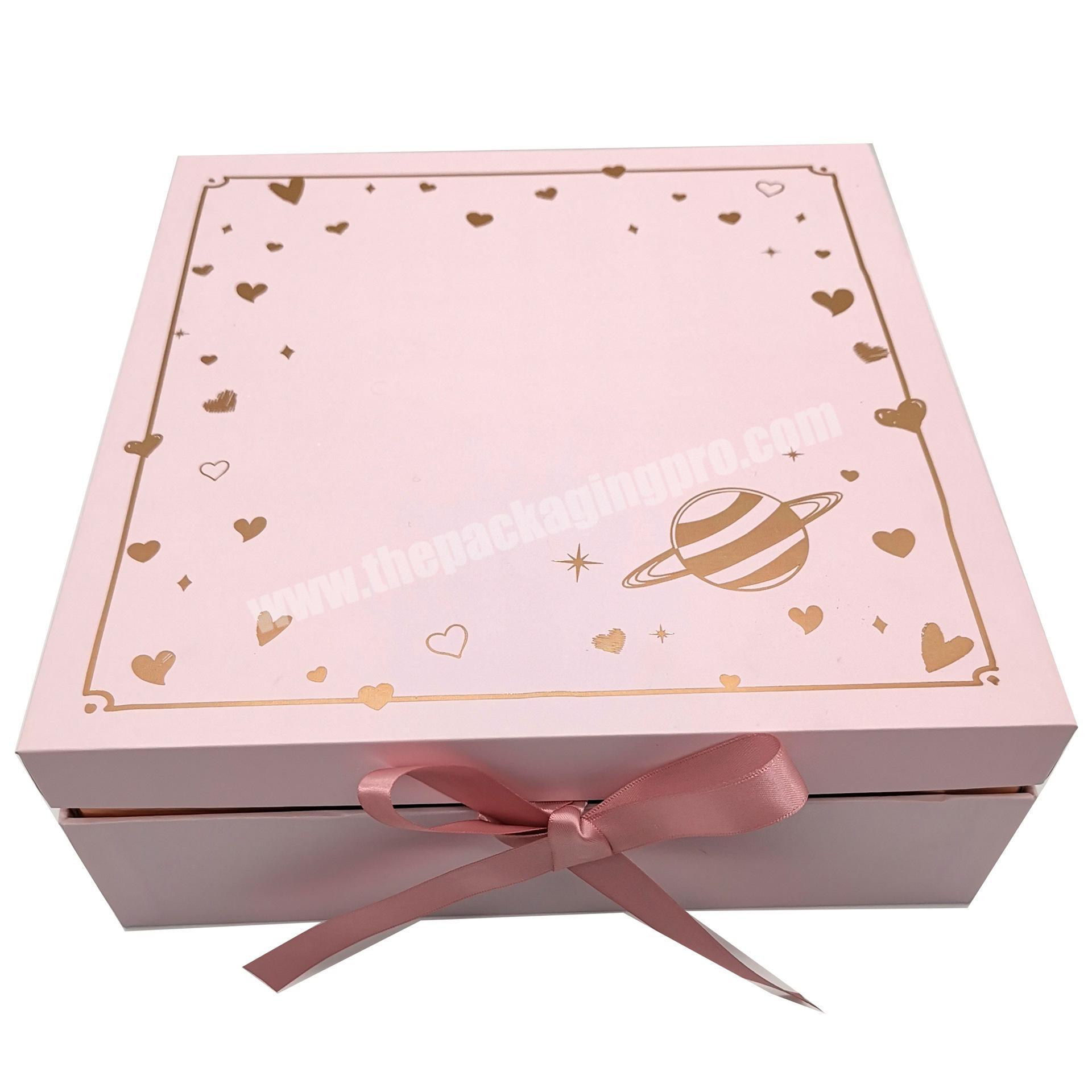 Wholesale Malaysia Customer Design Aromatherapy Bottles Gift Ribbon Pink Box Packing With Gold Foil Logo Printing