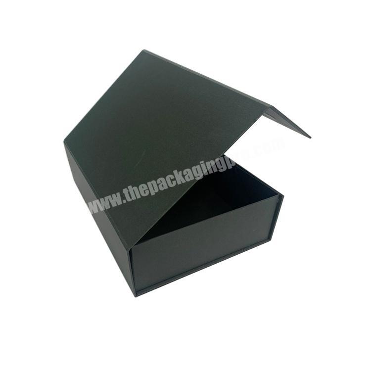 Wholesale Paper Black Cardboard Rigid Magnetic Closure Gift Box Custom Logo Shoe Folding Box Packaging