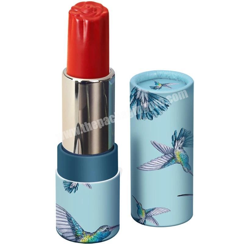 Wholesale Paper Lipstick Tube Elegant Lip Balm Container Empty Lipstick Shell Hummingbird Design Lip Cosmetics Makeup Tool