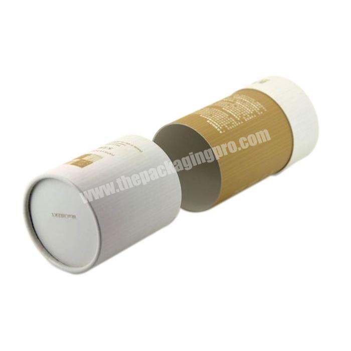 Wholesale Round Customize CMYK Printing Cardboard Cylinder Packaging Paper Tube Box With Long Lid For Candle Packaging