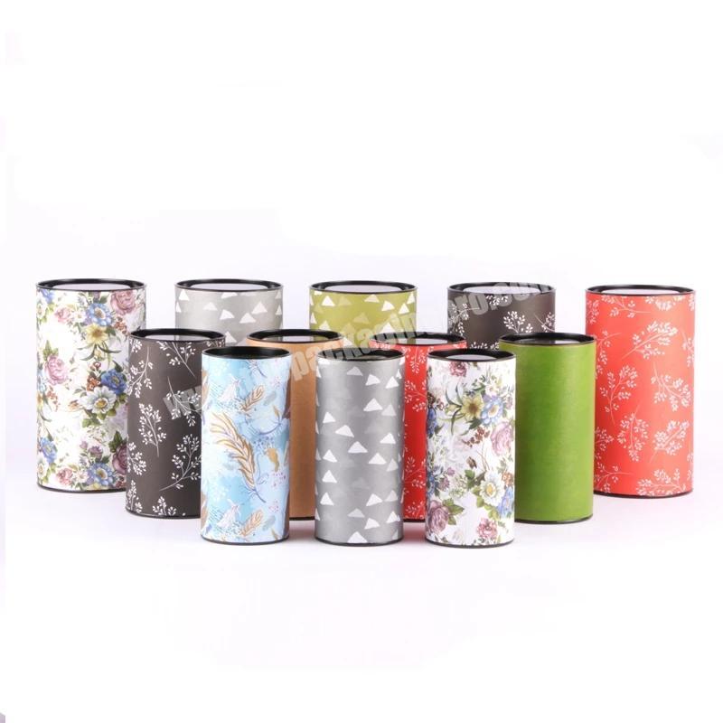 Wholesale Supplie Packaging Printed Round Paper Box Customized Different Color Gift Tube Package