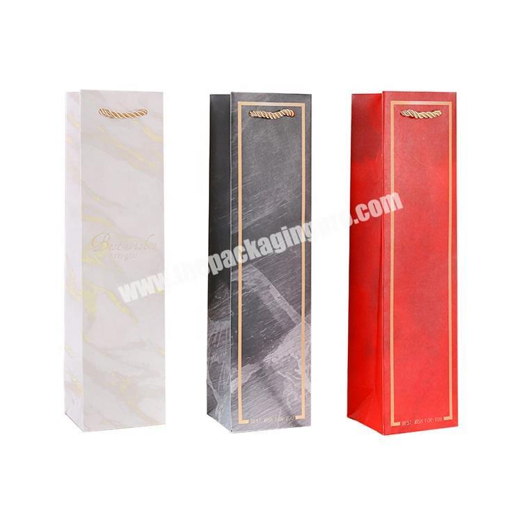 Wholesale Wine Birthday Pastry Christmas Kraft Paper Bags With Handles