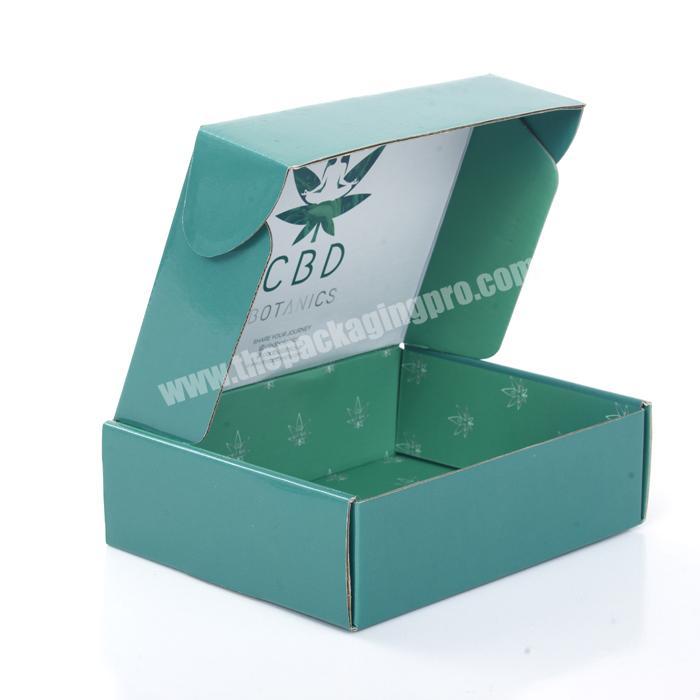 Wholesale caja de embalaje de papel Green shipping literature mailer box custom logo corrugated fold shipping boxes