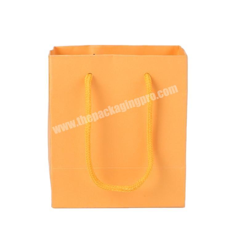 Wholesale cardboard fancy custom pure color paper carry bag for gift
