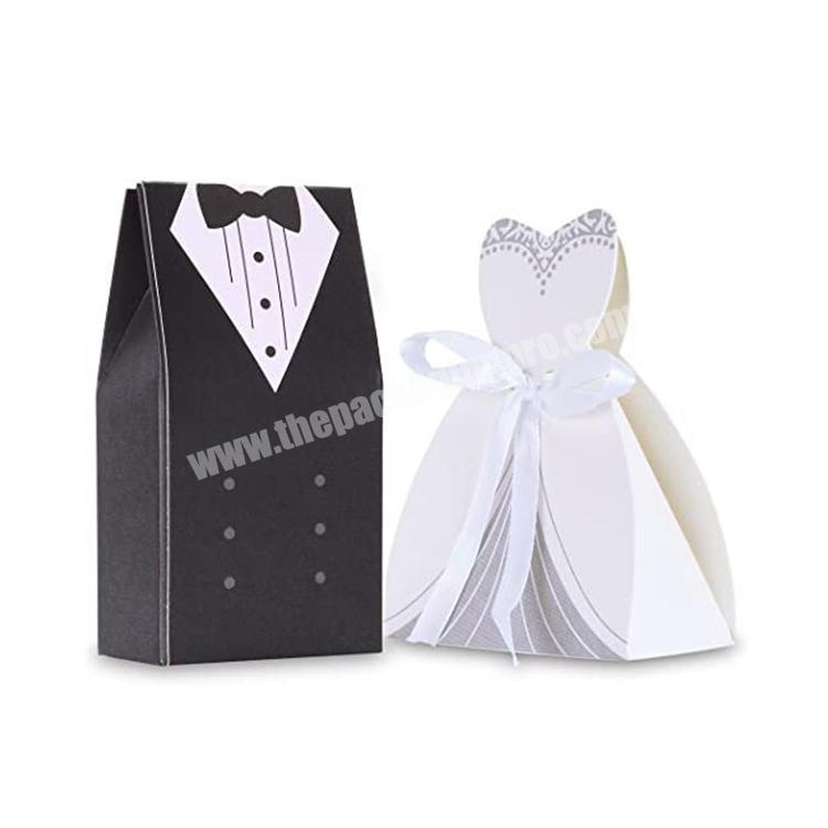 Wholesale celebration bride wedding favor place cards paper sugared almonds assorted small paper candy gift packaging boxes