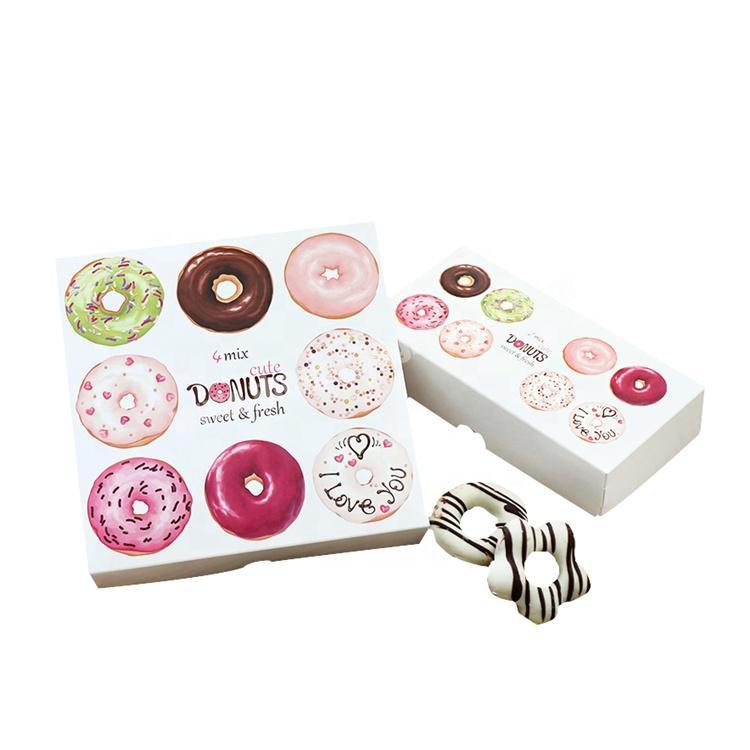 Wholesale custom cardboard paper donut box for packaging