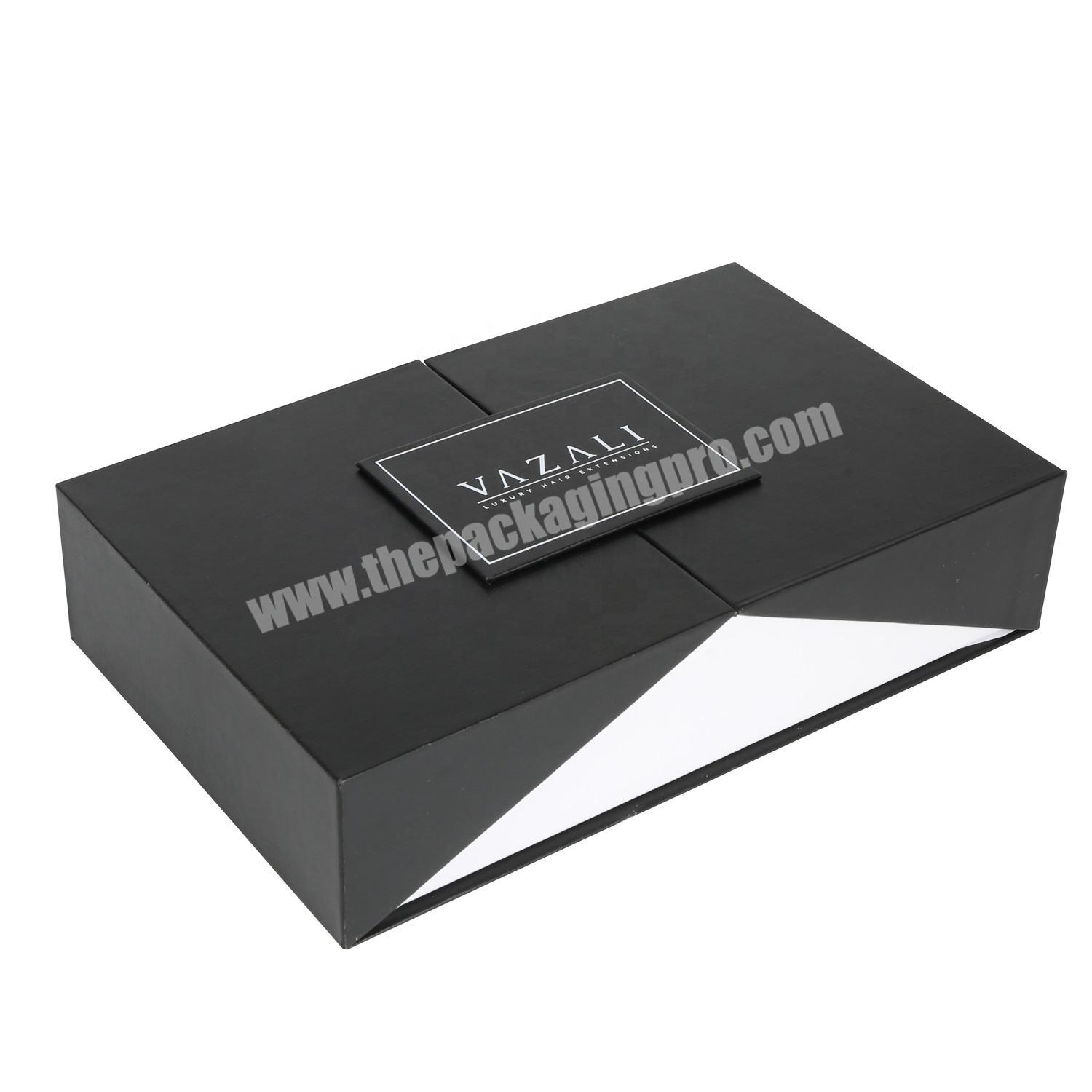 Wholesale custom logo double open rigid cardboard box luxury gift packaging box for clothes cosmetic shoes