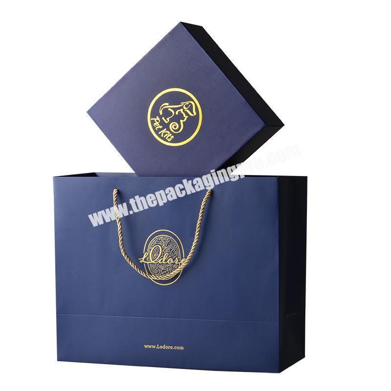 Hot Selling Luxury Gold Foil Gift Packaging Shopping Custom Packing Art Paper Bag With Your Own Logo Print