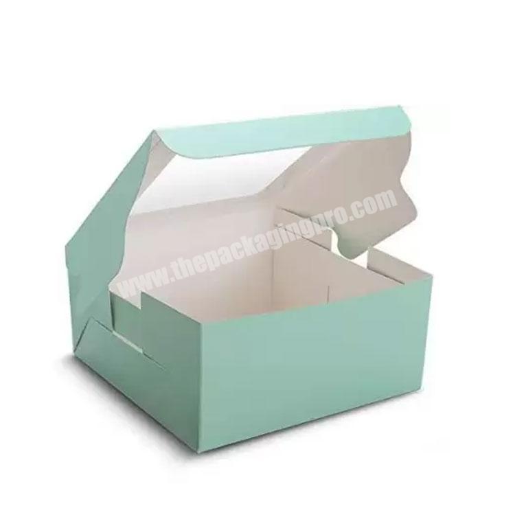 Wholesale custom printed Luxury Cake Box Paper Packaging Box with clear lid