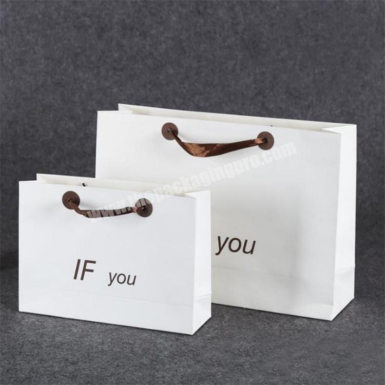 Wholesale custom printed your own logo white craft gift shopping paper bag manufacturers