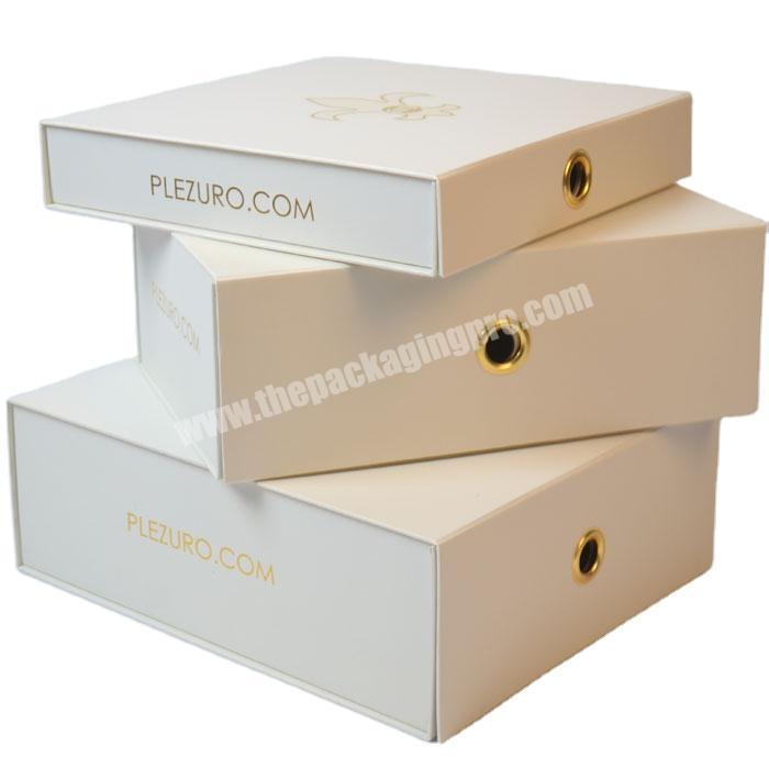Wholesale customized white color folding package boxes luxury foldable gift box