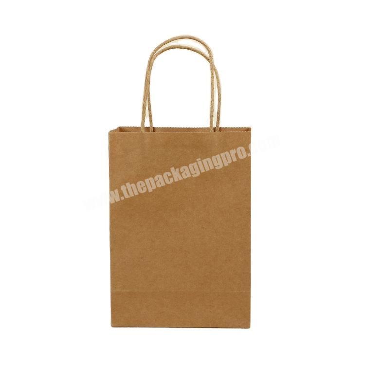 Wholesale factory eco-friendly customized recycled brown kraft paper bag for sell