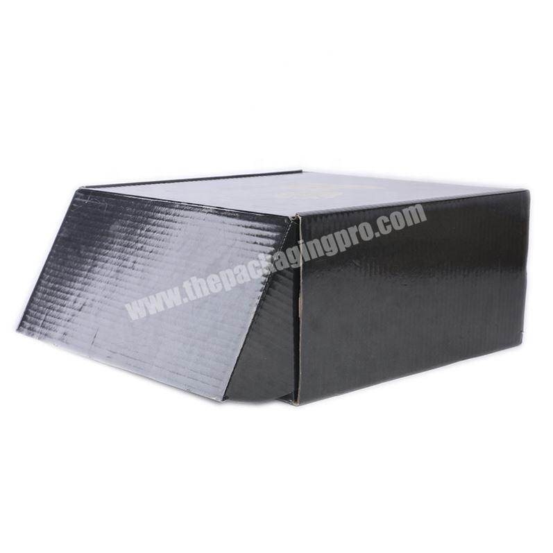 Wholesale gloss pink corrugated shipping box with custom design