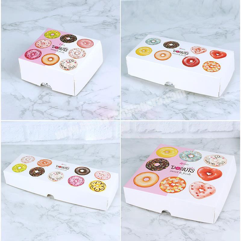 Wholesale food grade doughnut paper box customized egg tart