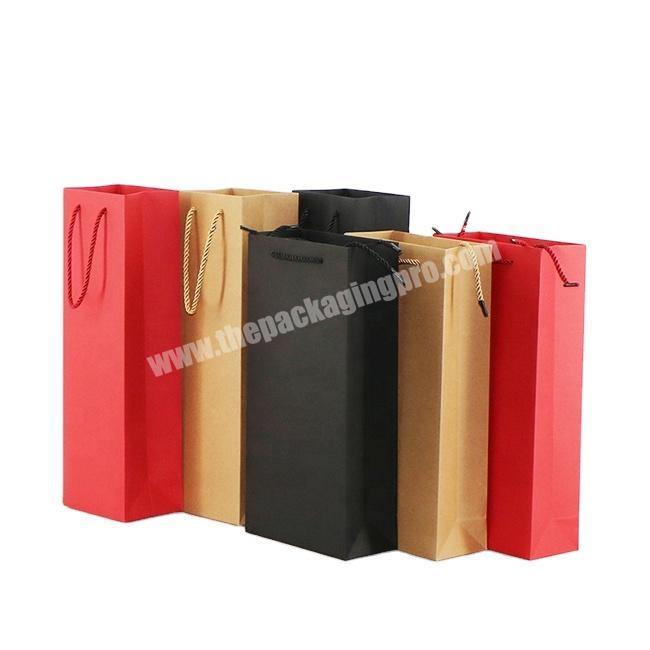 Wholesale kraft paper bag custom packaging bag for  wine bag kraft paper