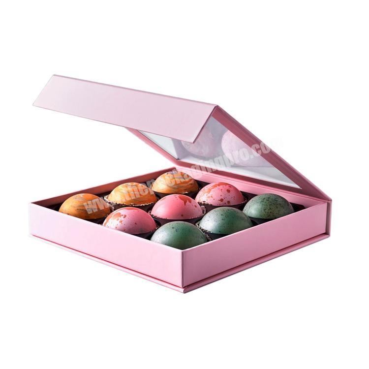 Wholesale luxury Dessert Truffles chocolate bar box happy valentine's chocolate packaging gift box with tray