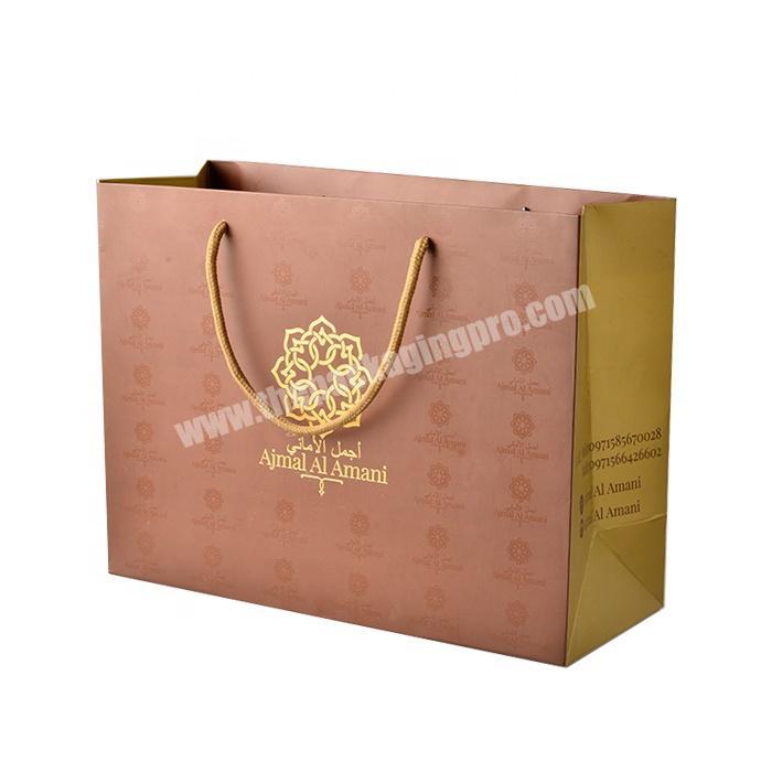 Wholesale luxury recycle customized printed paper bag for garment packaging gift bag