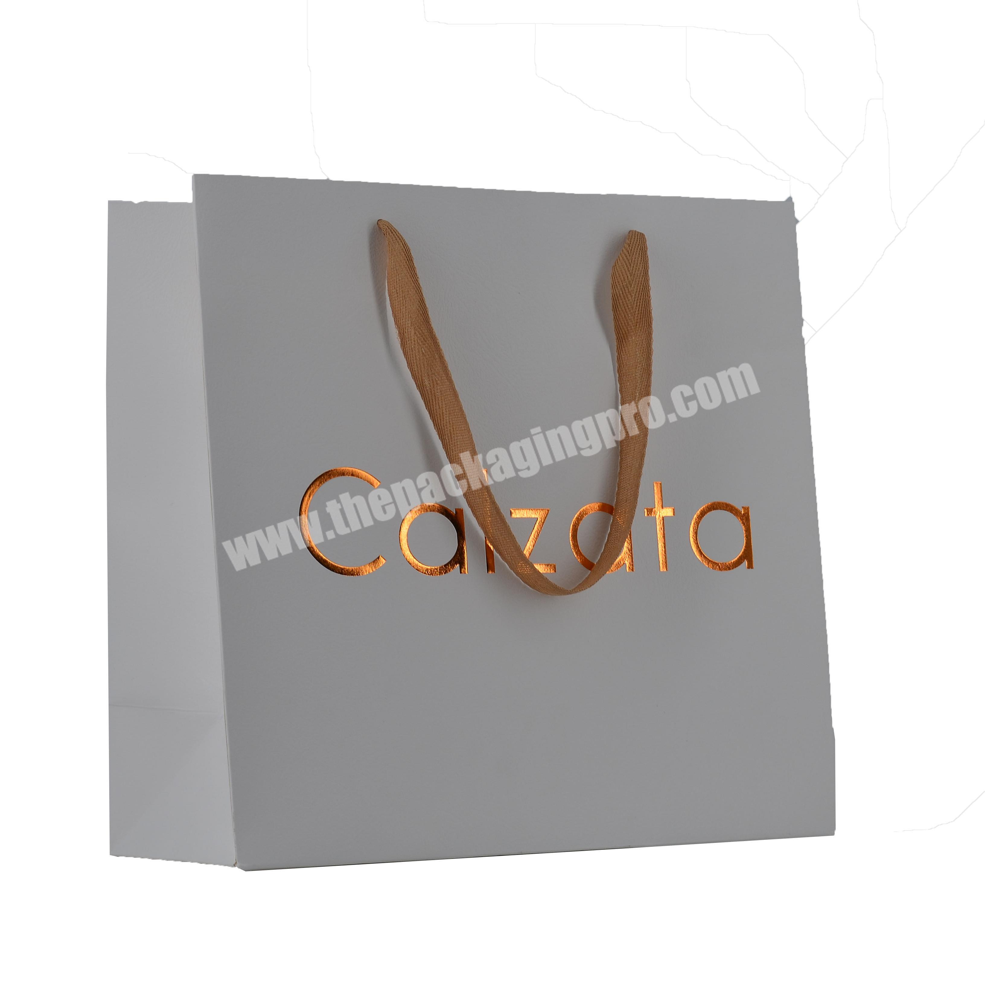 Wholesale nice custom logo printing high quality paper bag luxury popular shopping bag