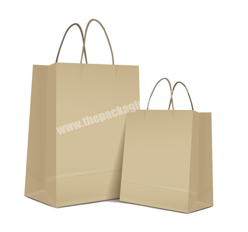 Wholesales Eco-friendly Biodegradable Food Shopping Packing Bags Kraft Paper Bags For Retail