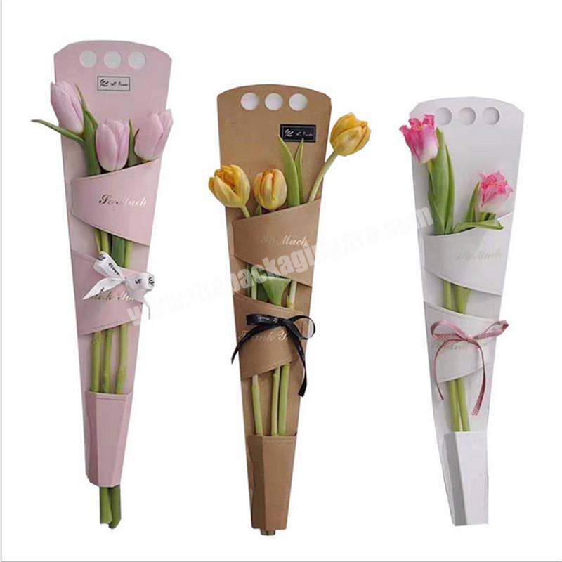 Wrapping Gift Waterproof Decoration Packaging  Kraft Paper Flower Sleeves Carry Bags