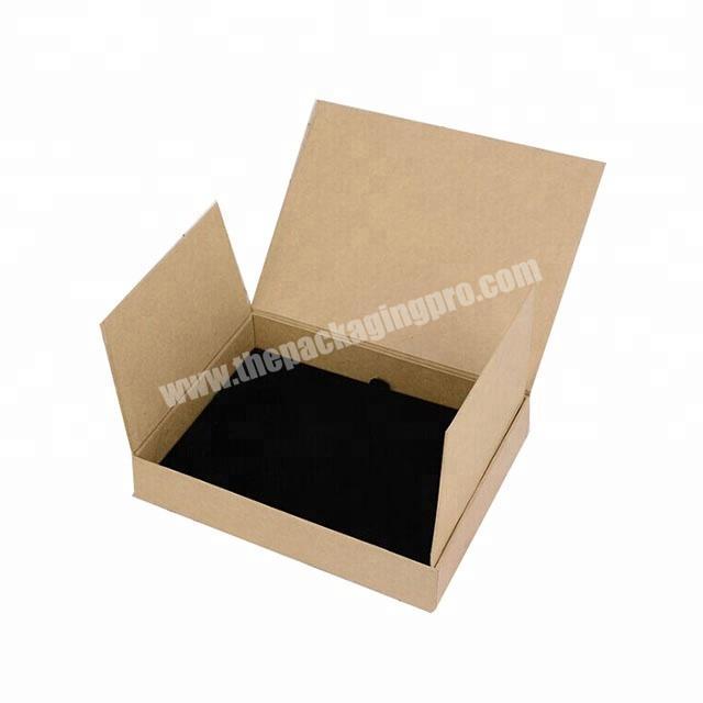 Yellow paper two doors opening handmade rigid storage packaging box for eletronic