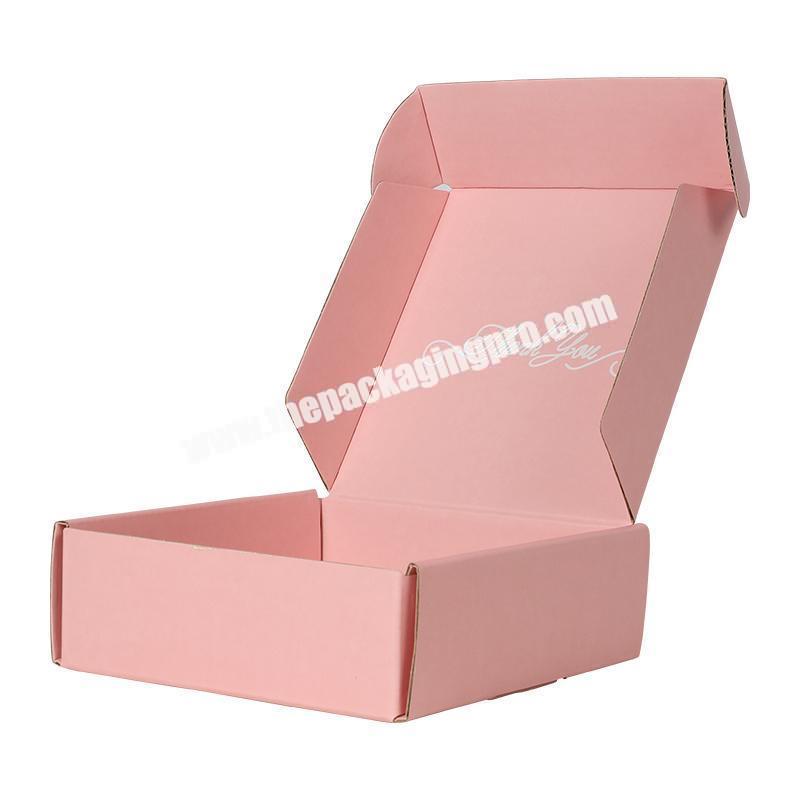 Yongjin Chna Matte Capping or Customized Custom Pink Corrugated Board Packaging Carton Box