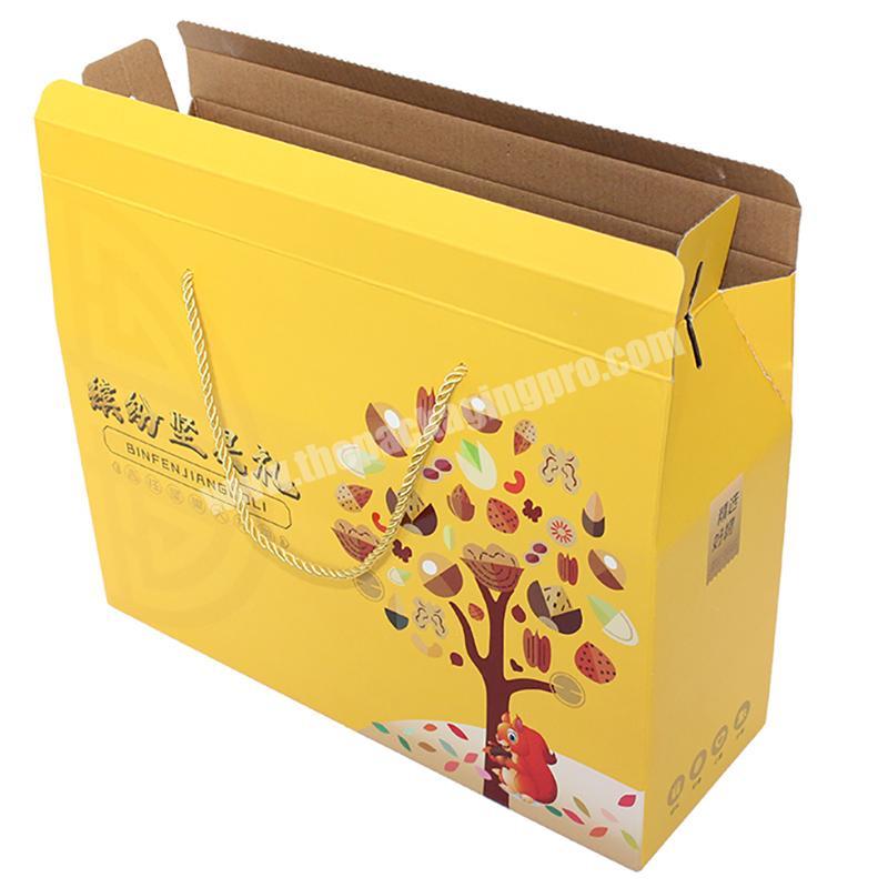 Yongjin China Chinese Food Recyclable Corrugated Board Cardboard Donation Folding Egg Cloth Packaging Box