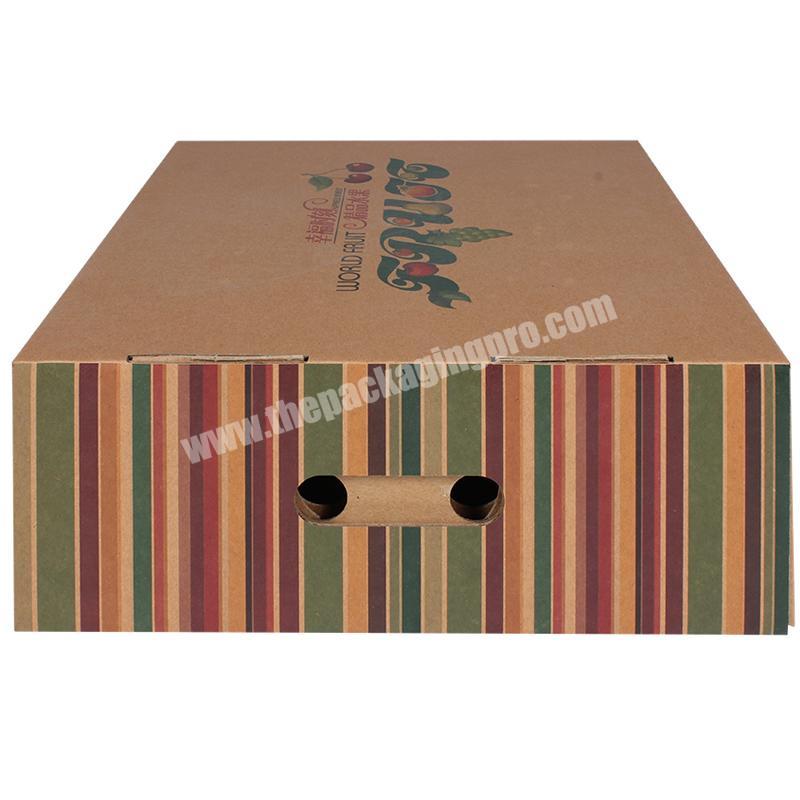 Yongjin China Factory Wholesale Specialized Stripe Fresh Fruit Packaging Corrugated Carton Box