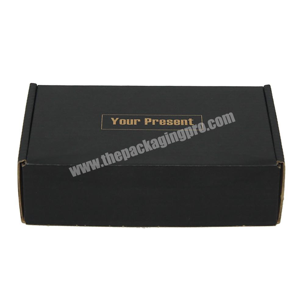 Yongjin China Manufacturers Square Rigid Black Custom Logo Corrugated Paper Clothes Shoes Packaging Box