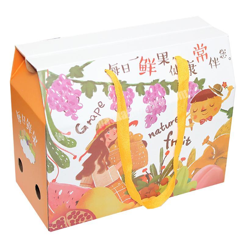 Yongjin China New Style Colorful Pictures Printed Fresh Fruit Gift Packaging Corrugated Board Paper Box