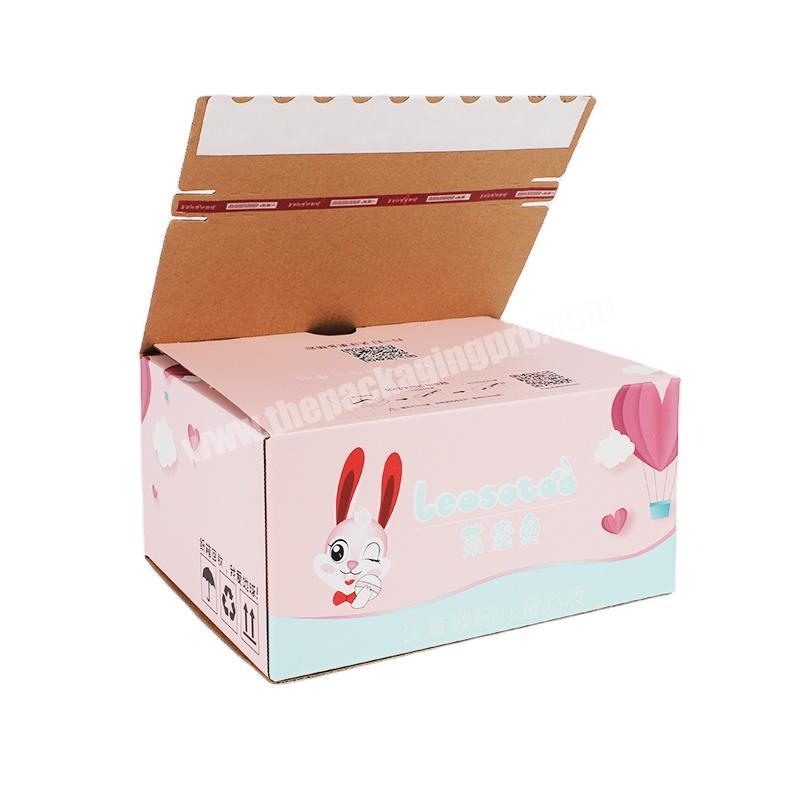 Yongjin Color Printing Custom Logo Design Corrugated Carton Packaging Box With Zipper