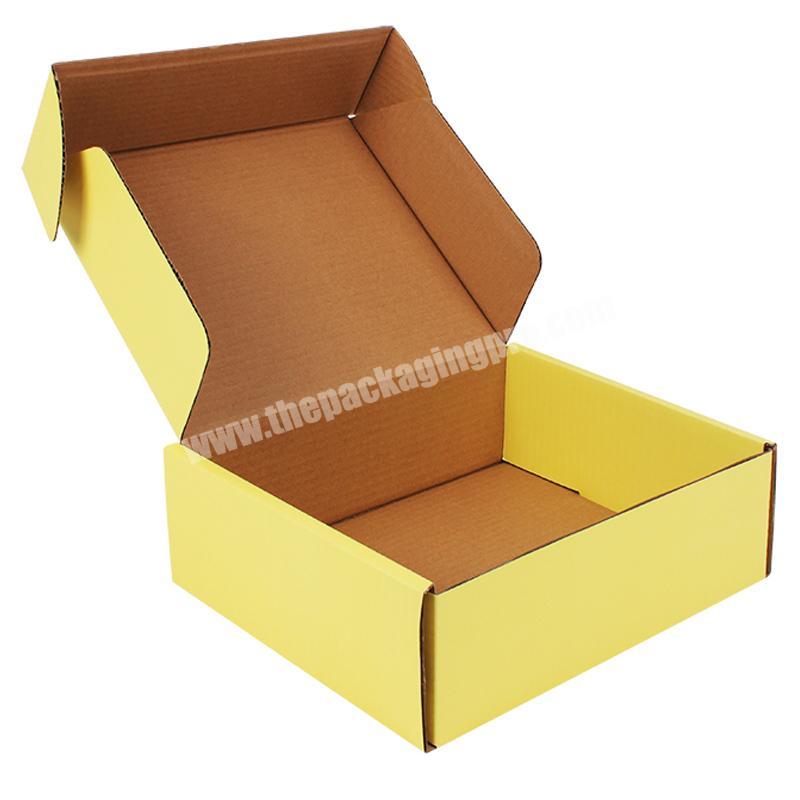 Yongjin Custom E Flute Corrugated Cardboard Color Printed Roll End Tuck Top Paper Packaging Box