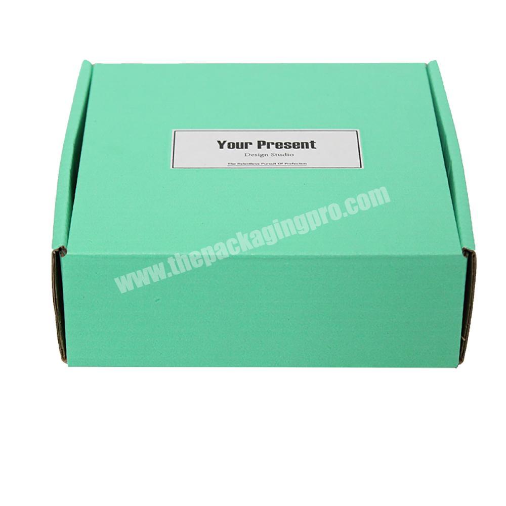 Yongjin Custom Paper Printed Medium Size Green Corrugated Electronics Product Packaging Mailer Box