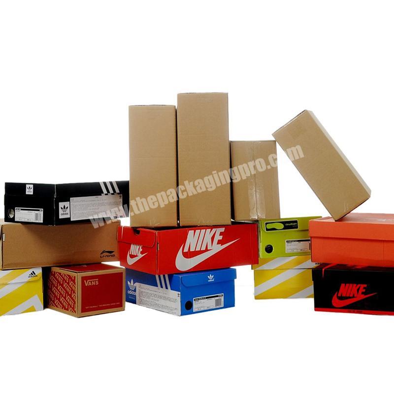 Yongjin Custom brand logo printed brown foldable portable kraft paper mens shoe box