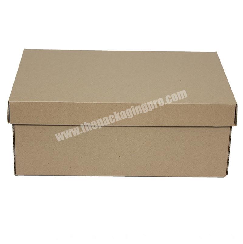 Yongjin Home Appliance High End Custom Corrugated Board Cardboard Packaging Brown Shoe Gift Box