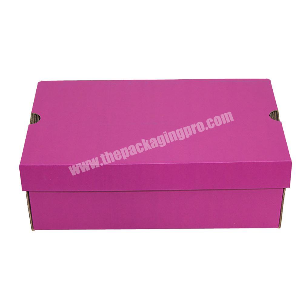 Yongjin Wholesale Corrugated Paper Shoe Packaging Custom Logo Printed Folding Rigid Cardboard Paper Shoe Boxes