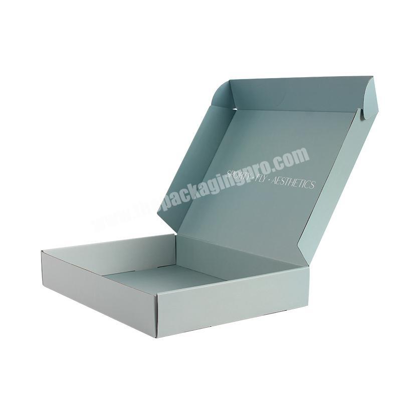 Yongjin custom made strong carton folding blue kraft paper corrugated shipping box