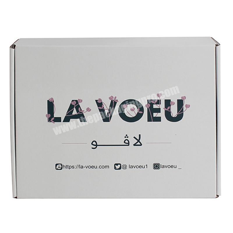 Yongjin factory cheap custom logo print eco friendly black corrugated mailing boxes pink white shipping box with logo